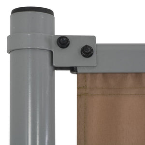 Πάνελ Περίφραξης με 2 Στύλους Χρώμα Taupe 180x180 εκ Υφασμάτινο