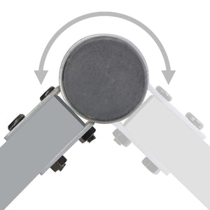 Πάνελ Περίφραξης με 2 Στύλους Χρώμα Taupe 180x180 εκ Υφασμάτινο