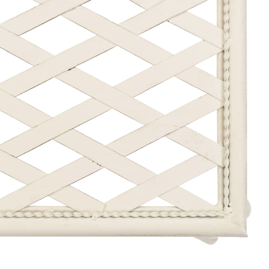 Ανάκλιντρο Κήπου Λευκό Αντικέ 128 εκ. Μεταλλικό - Pakobazaar