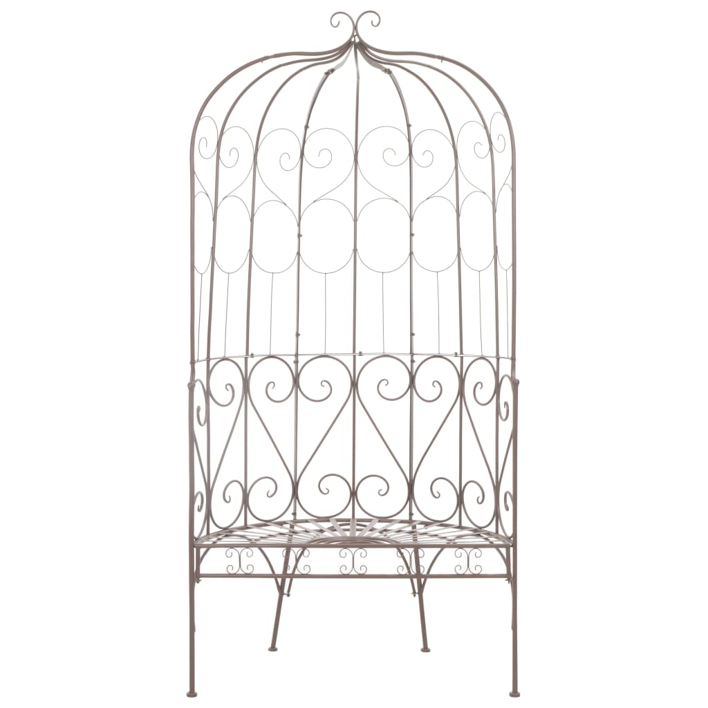 Παγκάκι Κήπου Αντικέ Καφέ 95 εκ. Σιδερένιο - Pakobazaar