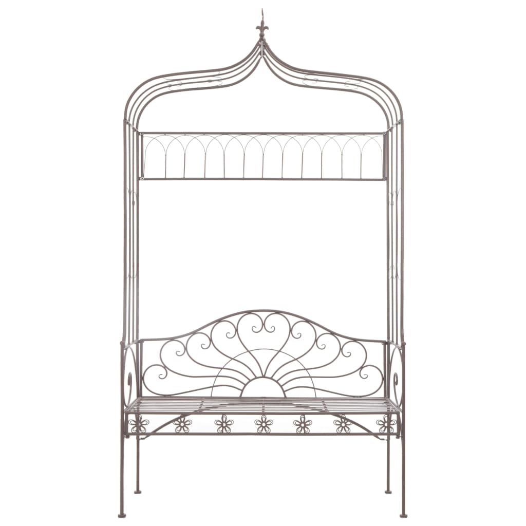 Παγκάκι Κήπου Αντικέ Καφέ 122 εκ. Σιδερένιο - Pakobazaar