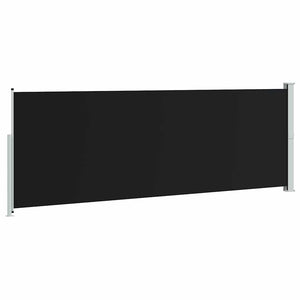 Διαχωριστικό Βεράντας Συρόμενο Μαύρο 160 x 500 εκ. - Pakobazaar