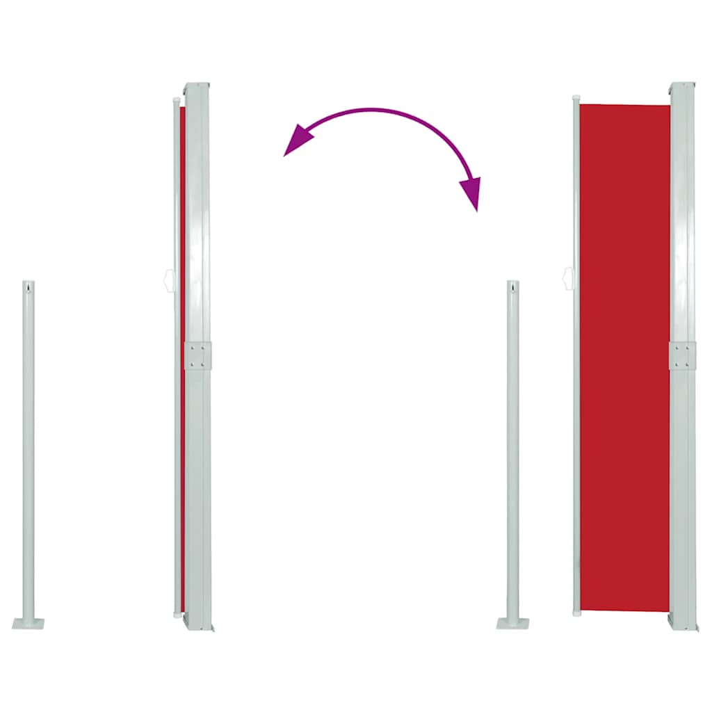 Σκίαστρο Πλαϊνό Συρόμενο Κόκκινο 160 x 500 εκ. - Pakobazaar