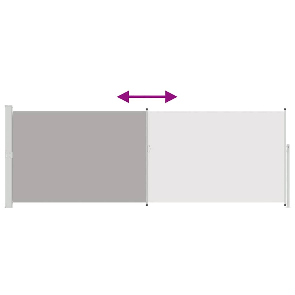 Σκίαστρο Πλαϊνό Συρόμενο Γκρι 160 x 500 εκ. - Pakobazaar