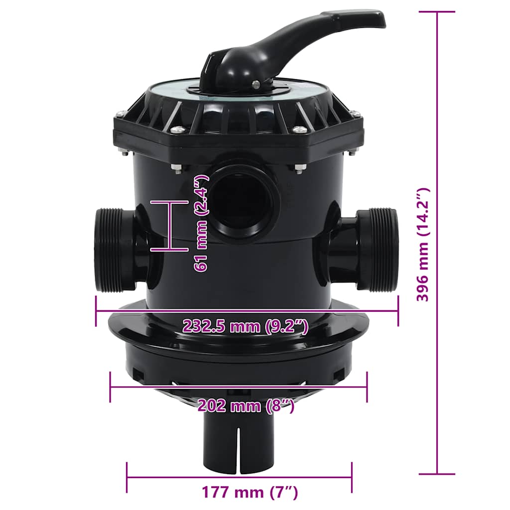 Βαλβίδα Πολλαπλή για Φίλτρο Άμμου 6 Κατευθύνσεων 1,5'' από ABS