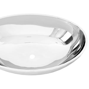 Νιπτήρας Ασημί 40 x 33 x 13,5 εκ. Κεραμικός - PAKOBAZAAR