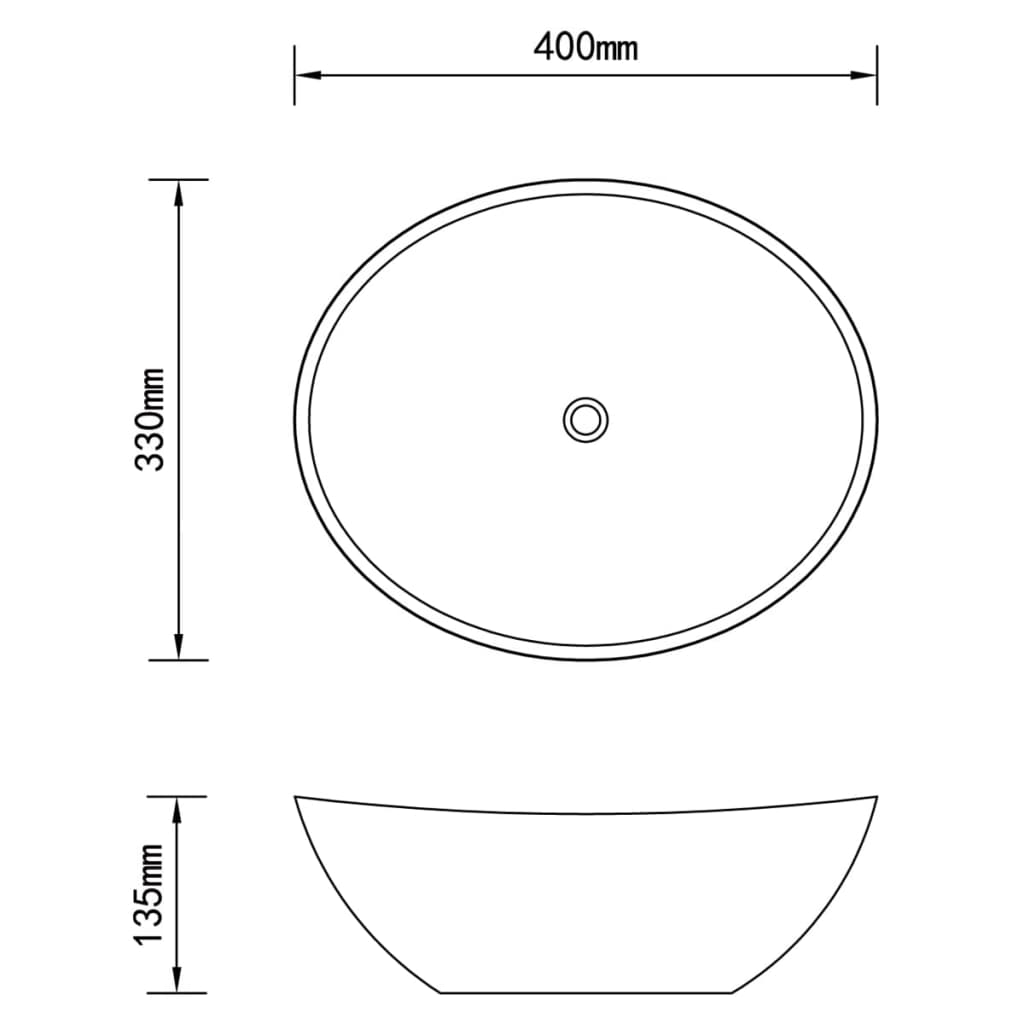 Νιπτήρας Χρυσός 40 x 33 x 13,5 εκ. Κεραμικός