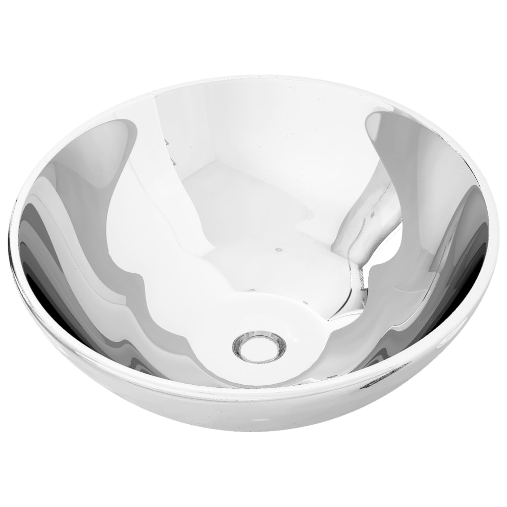 Νιπτήρας Ασημί 32,5 x 14 εκ. Κεραμικός - PAKOBAZAAR