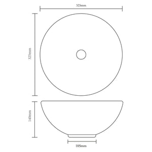 Νιπτήρας Ασημί 32,5 x 14 εκ. Κεραμικός - PAKOBAZAAR