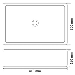Νιπτήρας Χρυσός 41 x 30 x 12 εκ. Κεραμικός