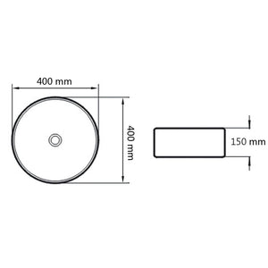 Νιπτήρας Χρυσός 40 x 15 εκ. Κεραμικός