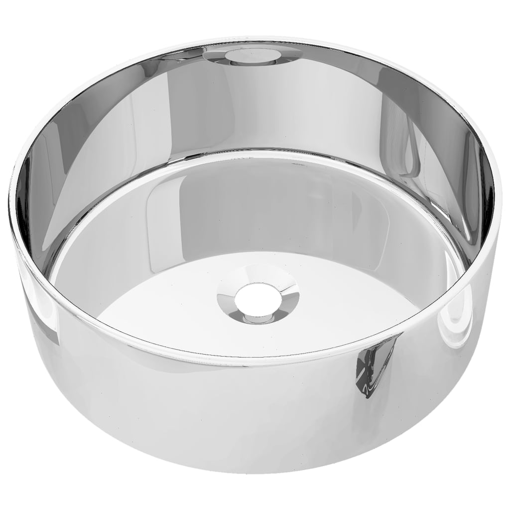 Νιπτήρας Ασημί 40 x 15 εκ. Κεραμικός - PAKOBAZAAR