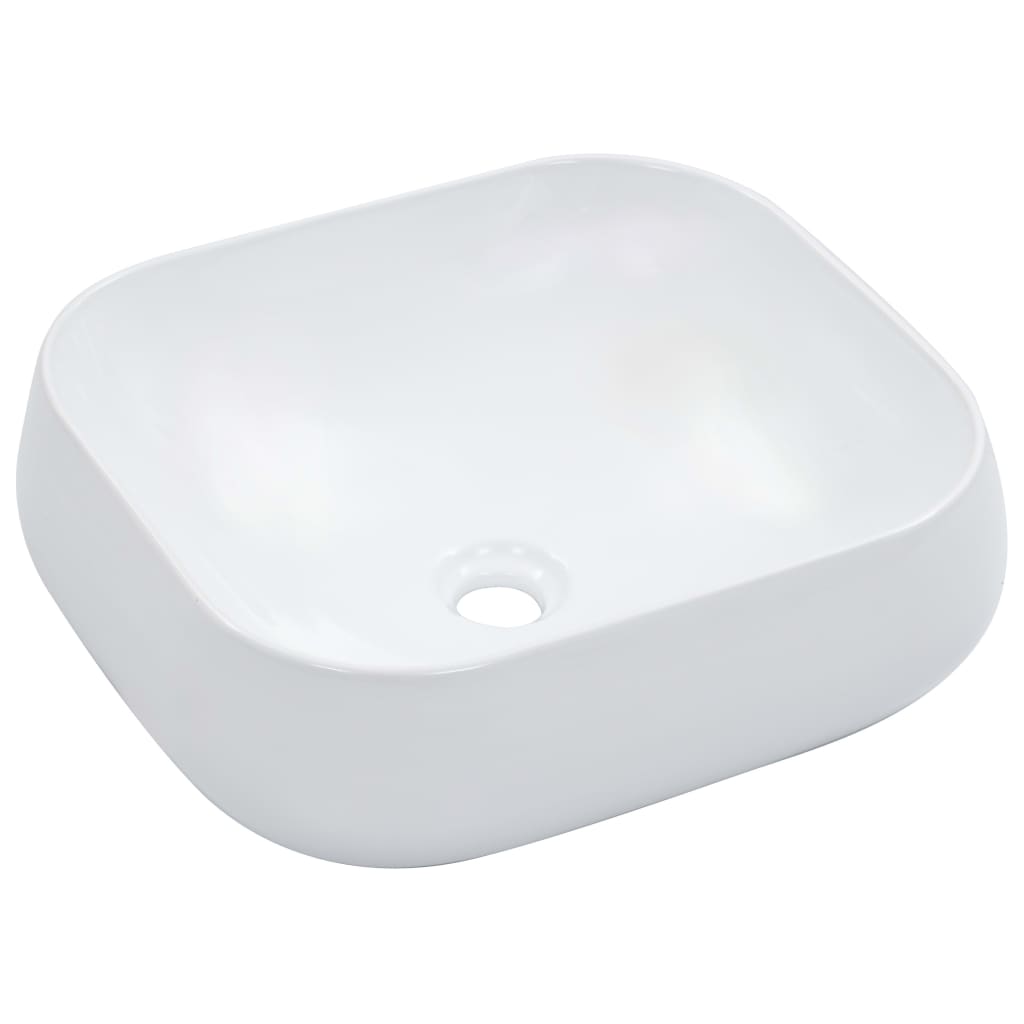 Νιπτήρας Λευκός 44,5 x 39,5 x 14,5 εκ. Κεραμικός - PAKOBAZAAR