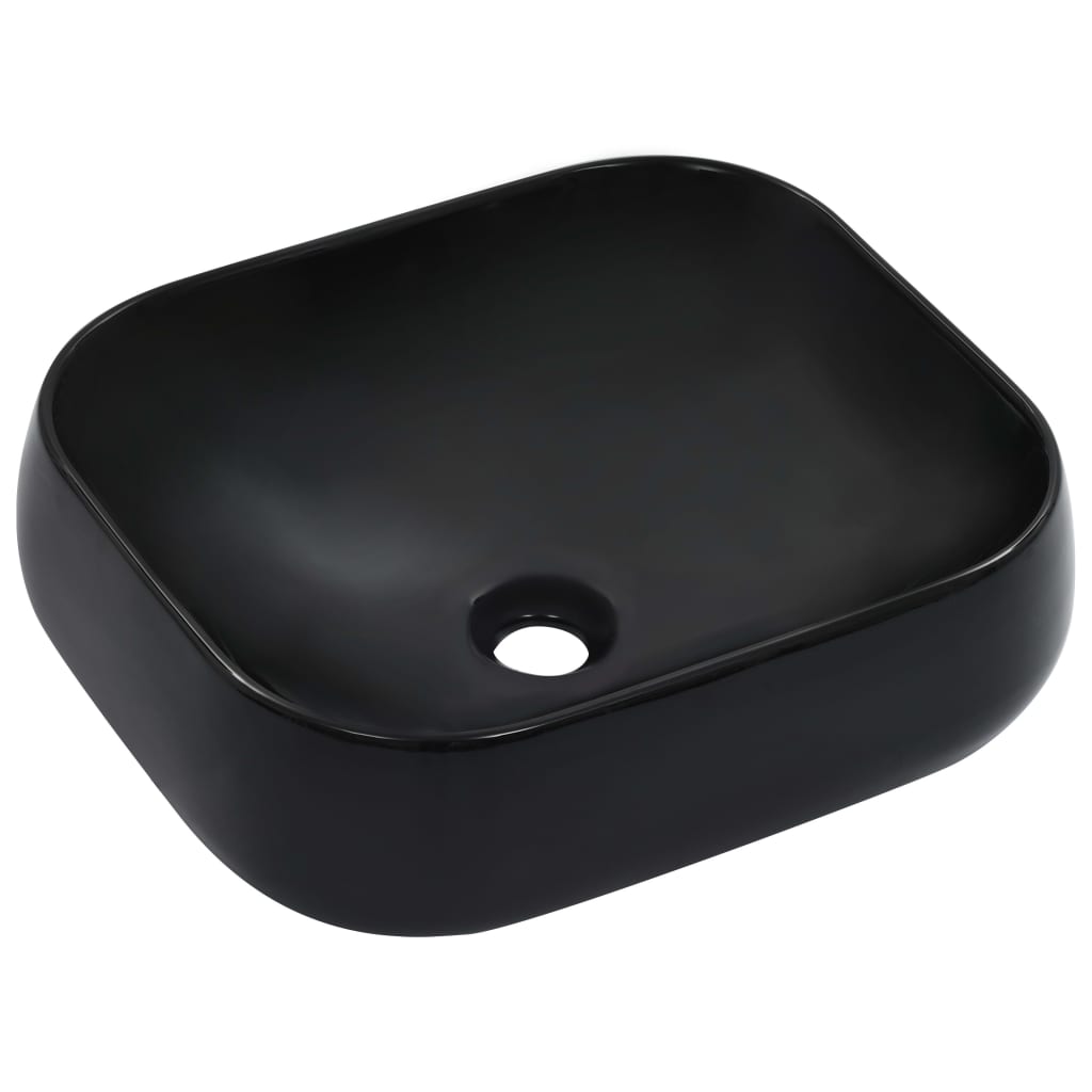 Νιπτήρας Μαύρος 44,5 x 39,5 x 14,5 εκ. Κεραμικός - PAKOBAZAAR