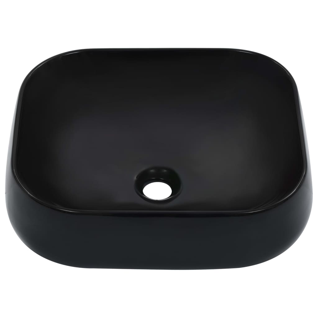 Νιπτήρας Μαύρος 44,5 x 39,5 x 14,5 εκ. Κεραμικός - PAKOBAZAAR