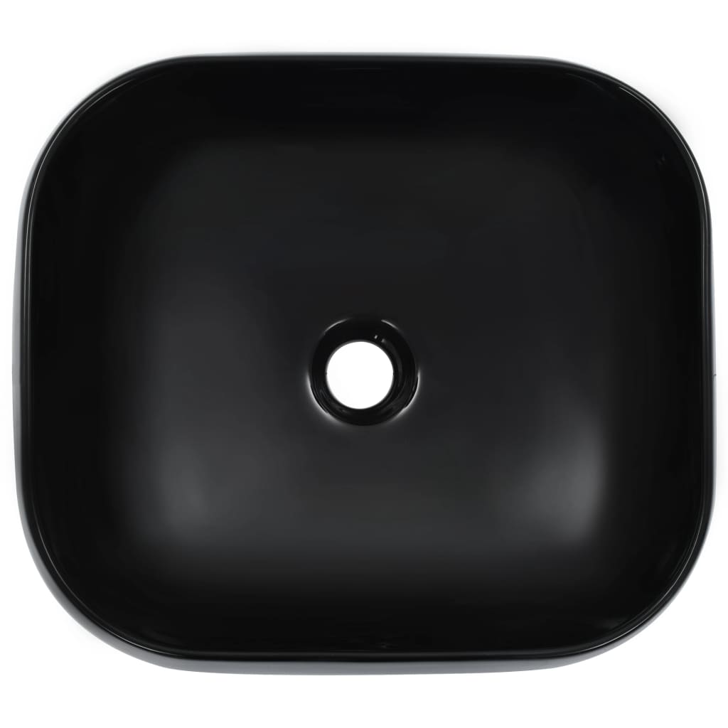 Νιπτήρας Μαύρος 44,5 x 39,5 x 14,5 εκ. Κεραμικός - PAKOBAZAAR