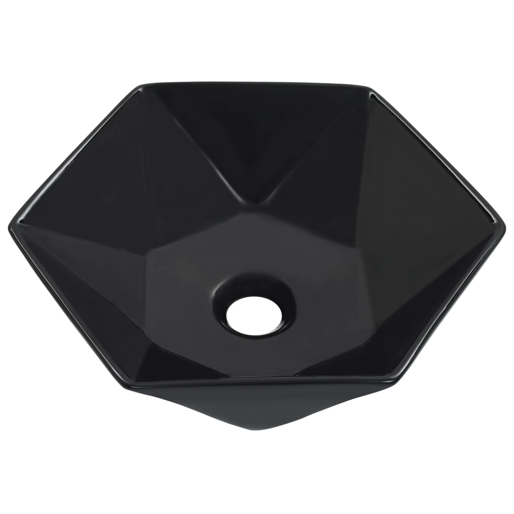 Νιπτήρας Μαύρος 41 x 36,5 x 12 εκ. Κεραμικός - PAKOBAZAAR