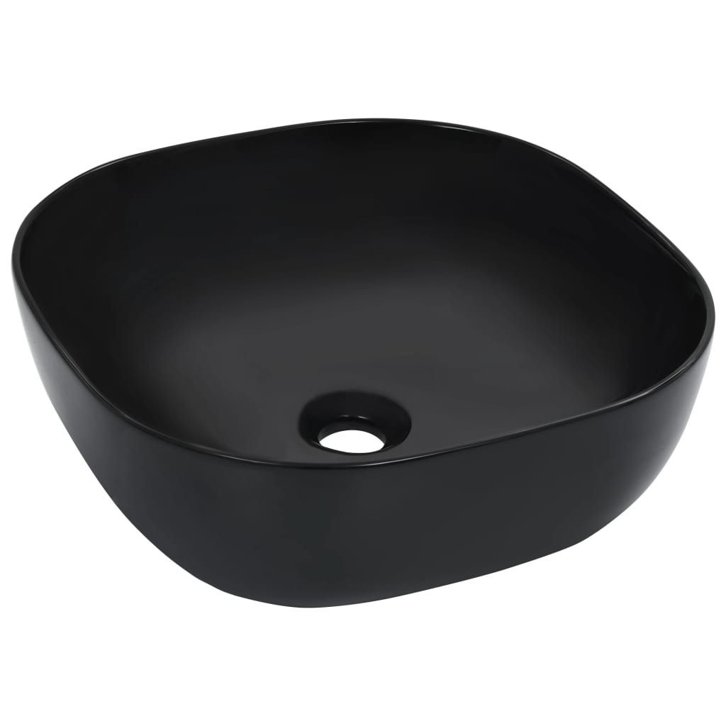 Νιπτήρας Μαύρος 42,5 x 42,5 x 14,5 εκ. Κεραμικός - PAKOBAZAAR
