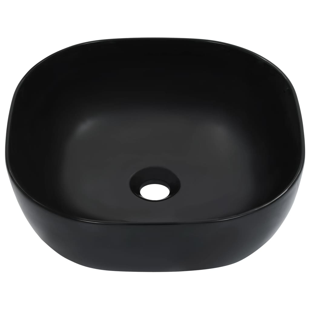 Νιπτήρας Μαύρος 42,5 x 42,5 x 14,5 εκ. Κεραμικός - PAKOBAZAAR