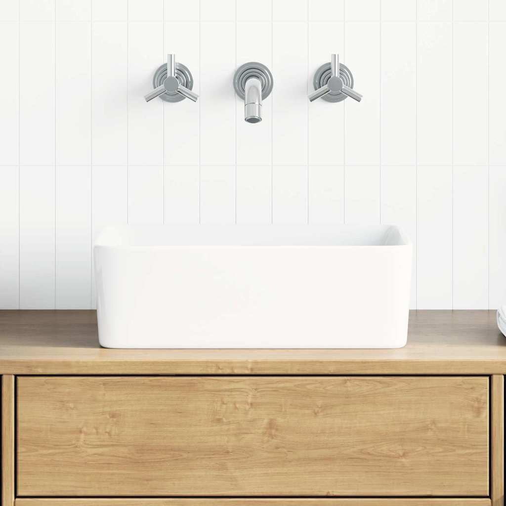 Νιπτήρας Λευκός 40 x 30 x 13 εκ. Κεραμικός - PAKOBAZAAR