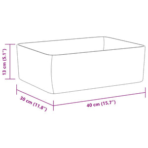 Νιπτήρας Μαύρος 40 x 30 x 13 εκ. Κεραμικός - PAKOBAZAAR