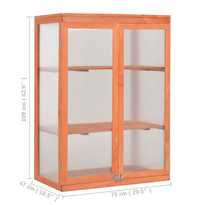 Θερμοκήπιο 75 x 47 x 109 εκ. Ξύλινο - PAKOBAZAAR
