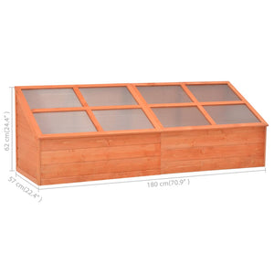 Θερμοκήπιο 180 x 57 x 62 εκ. Ξύλινο - PAKOBAZAAR