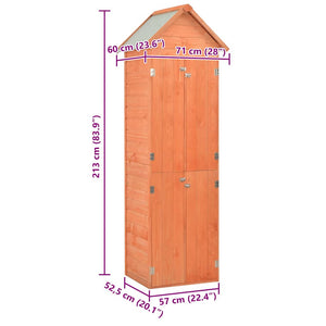 Αποθήκη Κήπου 71 x 60 x 213 εκ. Ξύλινη - PAKOBAZAAR