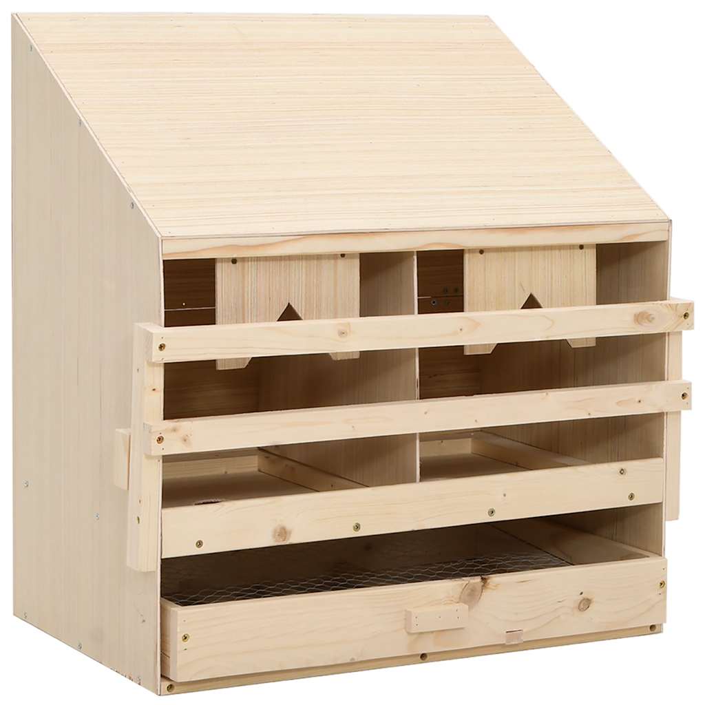 Φωλιά για Κότες με 2 Θέσεις 63x40x65 εκ. από Μασίφ Ξύλο Πεύκου - Pakobazaar