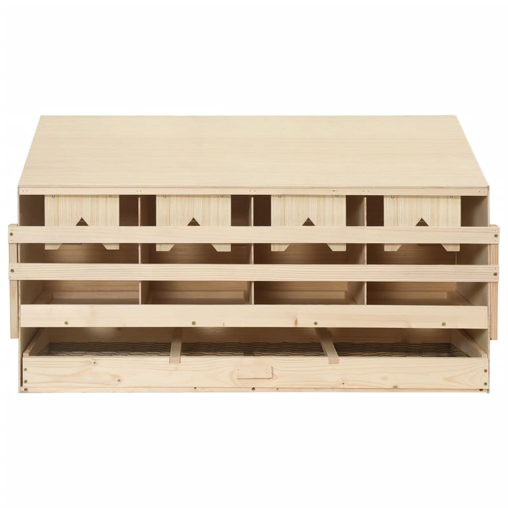 Φωλιά για Κότες με 4 Θέσεις 106x40x59 εκ. από Μασίφ Ξύλο Πεύκου - Pakobazaar