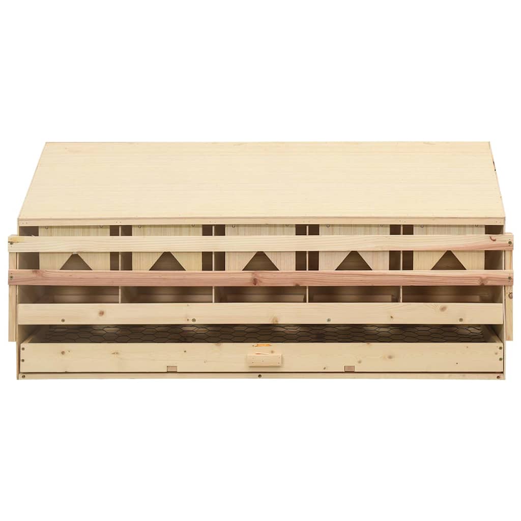 Φωλιά για Κότες με 5 Θέσεις 117x33x54 εκ. από Μασίφ Ξύλο Πεύκου - Pakobazaar