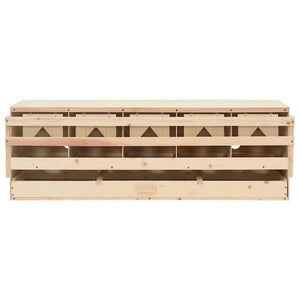 Φωλιά για Κότες με 5 Θέσεις 117x33x38 εκ. από Μασίφ Ξύλο Πεύκου - Pakobazaar