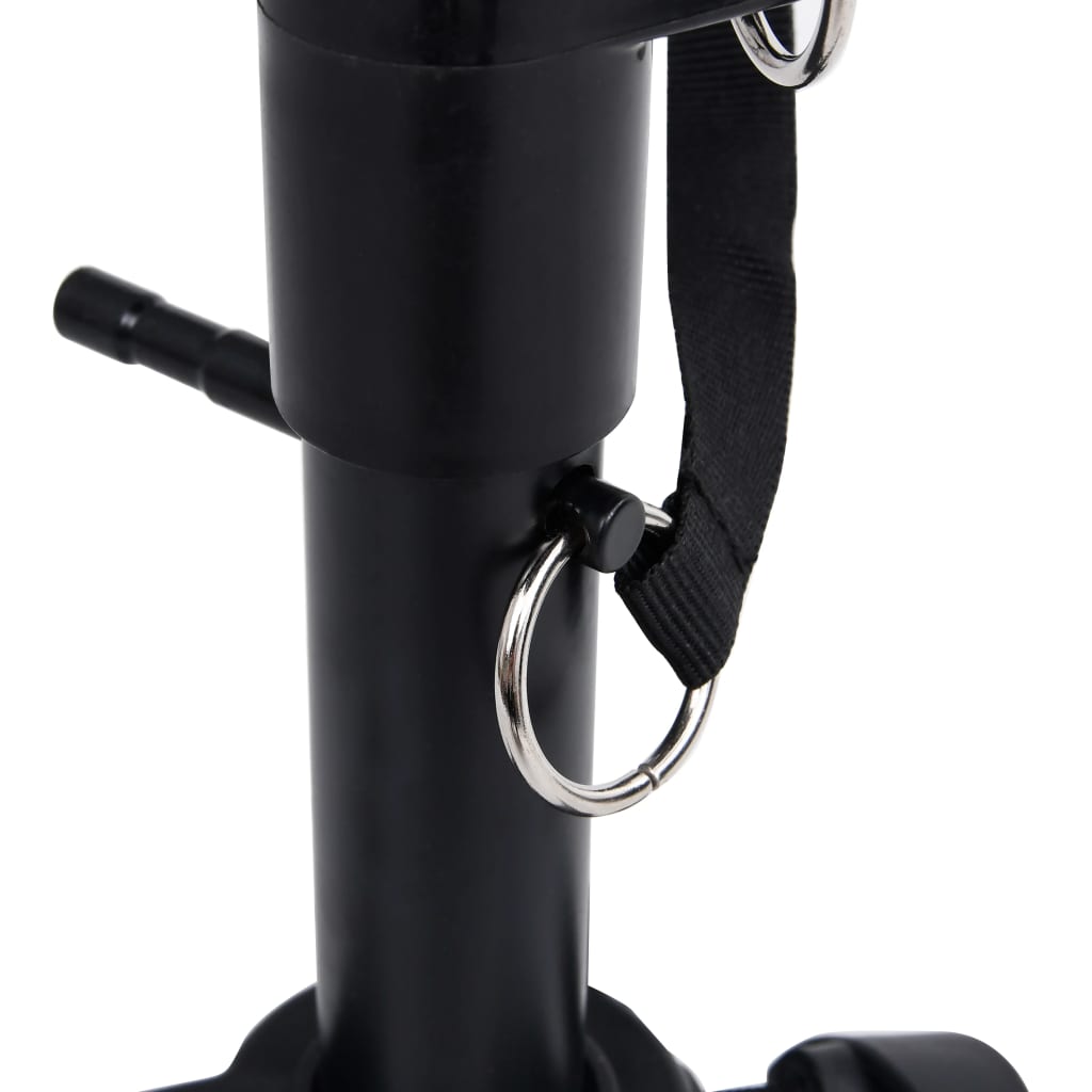 Σετ Βάση Πλήκτρων με Διπλό Πόδι και Σκαμπό Μαύρο - Pakobazaar