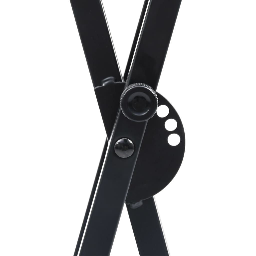 Σετ Βάση Πλήκτρων με Διπλό Πόδι και Σκαμπό Μαύρο - Pakobazaar