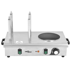 Συσκευή Hot Dog 550 W από Ανοξείδωτο Ατσάλι με 4 Ράβδους