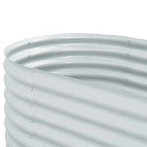 Ζαρντινιέρα Υπερυψωμένη Ασημί 160x80x81 εκ. Γαλβανισμ. Χάλυβας - Pakobazaar