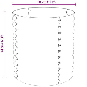 Ζαρντινιέρα Υπερυψωμένη Ασημί 80x80x81 εκ. Γαλβανισμ. Χάλυβας - Pakobazaar