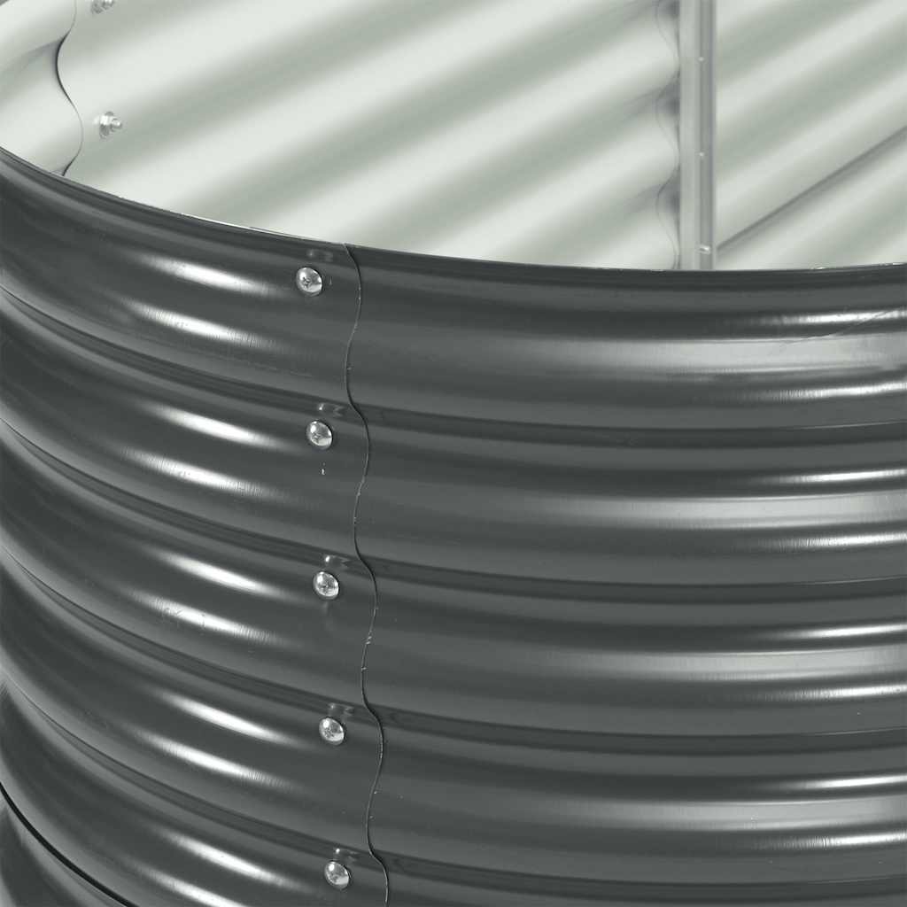 Ζαρντινιέρα Υπερυψωμένη Γκρι 320x80x81 εκ. Γαλβανισμ. Χάλυβας - Pakobazaar