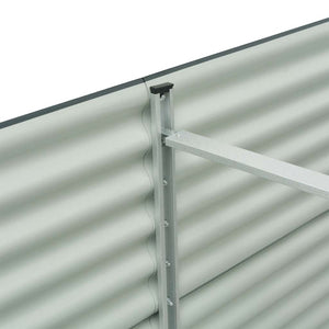 Ζαρντινιέρα Υπερυψωμένη Γκρι 240x80x81 εκ. Γαλβανισμ. Χάλυβας - Pakobazaar