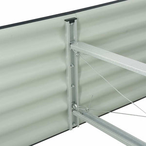 Ζαρντινιέρα Υπερυψωμένη Γκρι 400x80x44 εκ. Γαλβανισμ. Χάλυβας - Pakobazaar