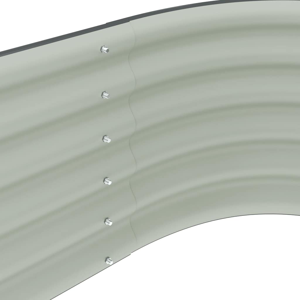 Ζαρντινιέρα Υπερυψωμένη Γκρι 320x80x44 εκ. Γαλβανισμ. Χάλυβας - Pakobazaar