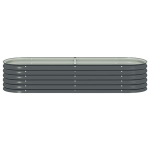 Ζαρντινιέρα Υπερυψωμένη Γκρι 240x80x44 εκ. Γαλβανισμ. Χάλυβας - Pakobazaar