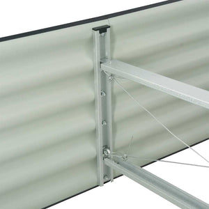 Ζαρντινιέρα Υπερυψωμένη Γκρι 240x80x44 εκ. Γαλβανισμ. Χάλυβας - Pakobazaar