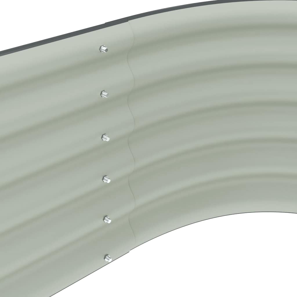 Ζαρντινιέρα Υπερυψωμένη Γκρι 240x80x44 εκ. Γαλβανισμ. Χάλυβας - Pakobazaar