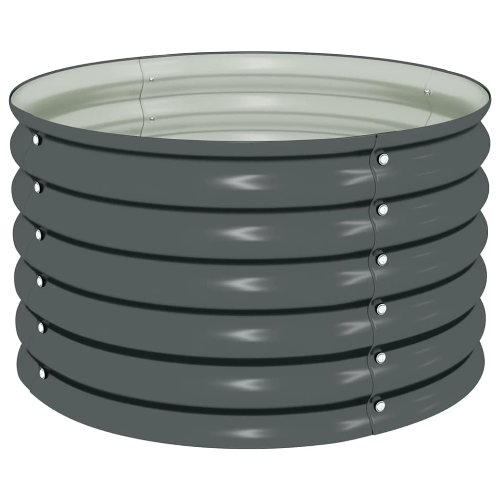 Ζαρντινιέρα Υπερυψωμένη Γκρι 80x80x44 εκ. Γαλβανισμ. Χάλυβας - Pakobazaar