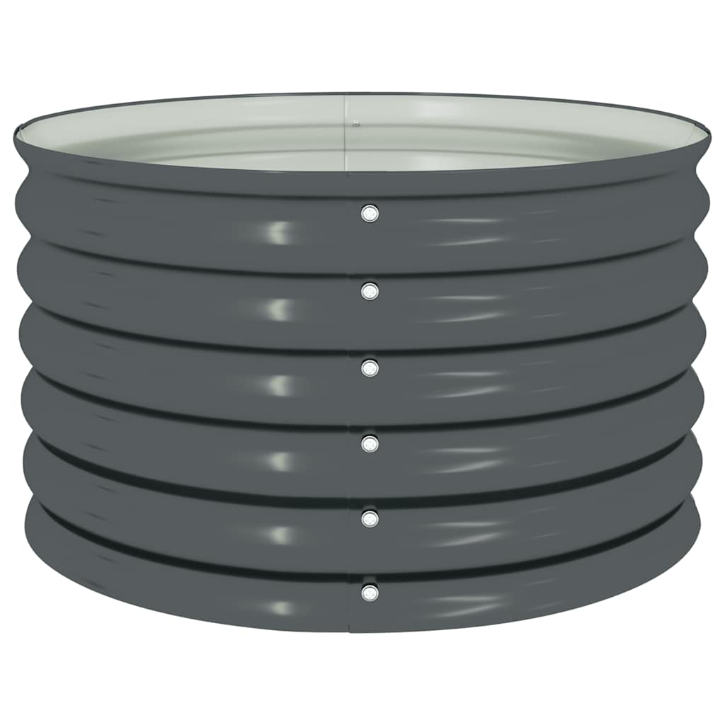 Ζαρντινιέρα Υπερυψωμένη Γκρι 80x80x44 εκ. Γαλβανισμ. Χάλυβας - Pakobazaar