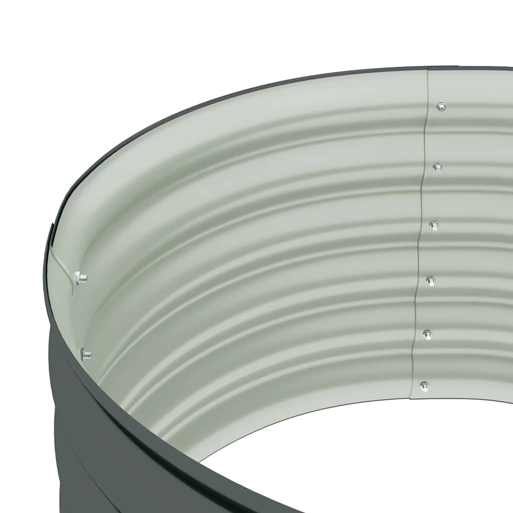 Ζαρντινιέρα Υπερυψωμένη Γκρι 80x80x44 εκ. Γαλβανισμ. Χάλυβας - Pakobazaar