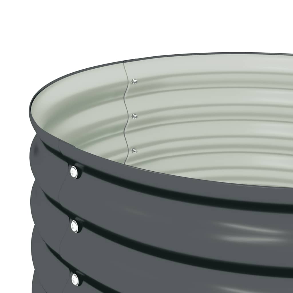 Ζαρντινιέρα Υπερυψωμένη Γκρι 80x80x44 εκ. Γαλβανισμ. Χάλυβας - Pakobazaar