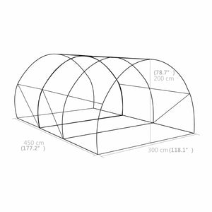 Θερμοκήπιο 13,5 μ² 450 x 300 x 200 εκ. - Pakobazaar