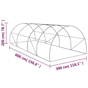 Θερμοκήπιο 18 μ² 600 x 300 x 200 εκ. - Pakobazaar